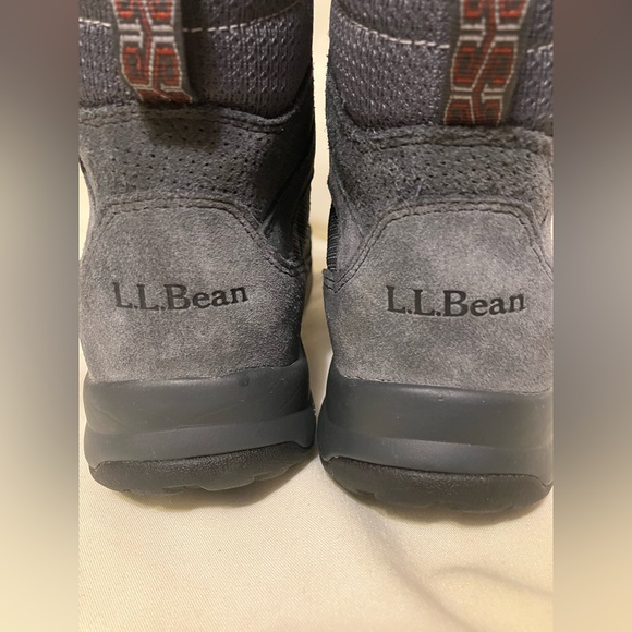 LL Bean Men's Gray Prima Loft Hook & Loop Waterproof Tek 2.5 Hiking Boots Size 9 - Picture 5 of 16